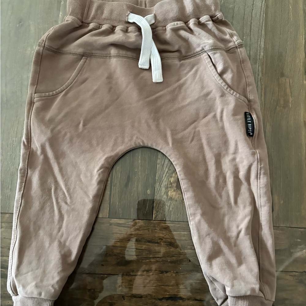 Little Bipsy Taupe Joggers for Kids